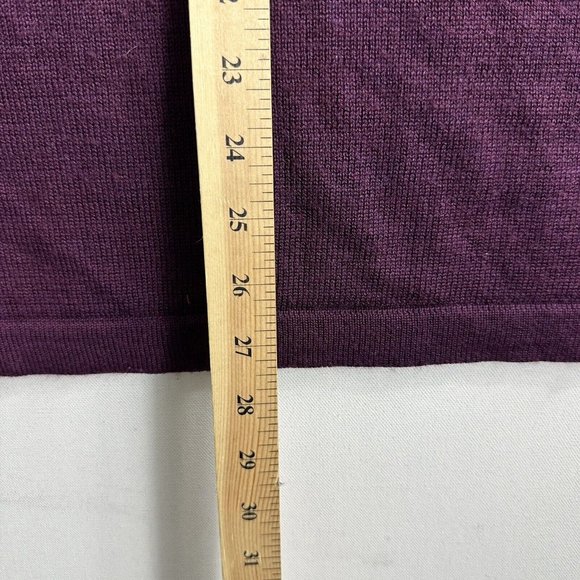 Smartwool Pullover 1/4 Zip Mock Neck‎ Sweater Wool Blend Mens Size Medium Maroon - Picture 7 of 9